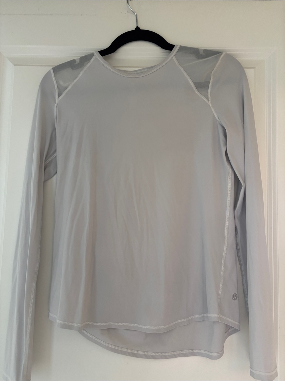 lululemon athletica gray long sleeve athletic top